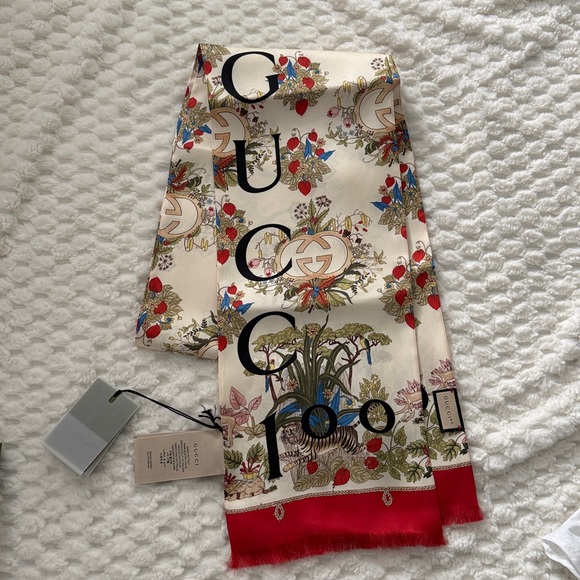 Gucci Accessories - Gucci 100 Silk Scarf-Authentic-NIB